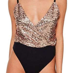 Gold Sequin Bodysuit